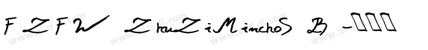 FZFW ZhuZiMinchoS B 字体转换